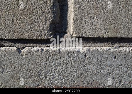 Stone texture background of grey brick wall, texture with stone grey bricks close up Stock Photo