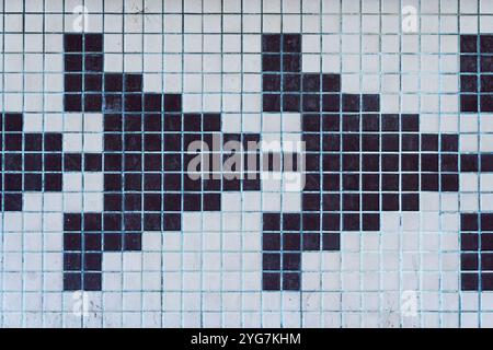 decorative square tile work with arrow design Stock Photo