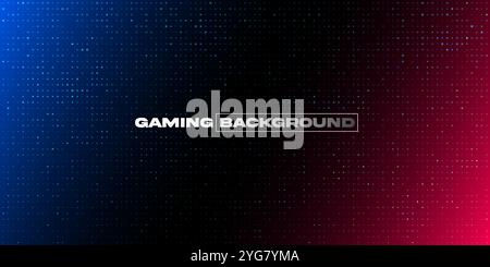 Gaming esports background with glowing dots pattern. Cybersport design. Stock Vector