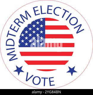 November 5th 2024 Presidential Election Day Card with Vote for Your Future Message Stock Vector