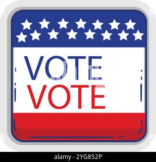 3D Election Concept with Voting and Debates Message Every Vote Counts Stock Vector