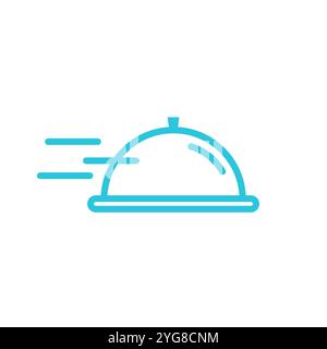 Food catering delivery service icon. Isolated on white background. From blue icon set. Stock Vector