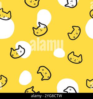 Cat Seamless pattern, texture background Stock Vector