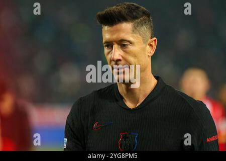 Belgrade, Serbia. 6th Nov, 2024. Robert Lewandowski of Barcelona during the UEFA Champions League 2024/25 League Phase MD4 match between FK Crvena Zvezda and FC Barcelona at the Rajko Mitic Stadium on November 06, 2024. Credit: Dimitrije Vasiljevic/Alamy Live News Stock Photo