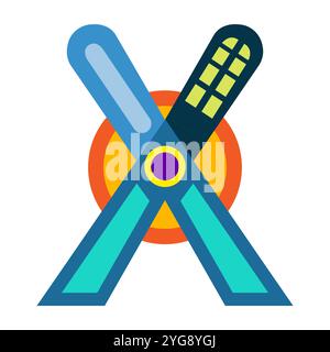 cosmos effect alphabet letter vector illustration. Modern fantasy character. Stock Vector