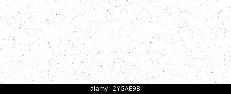 Black and white dirty dust dot seamless pattern. Grunge dripped splashed sprinkles, particles wallpaper. Small distress noise grain repeated background. Random mottled gritty overlay texture. Vector Stock Vector