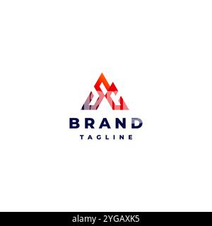 Initial Letter SC Forms a Mountain Symbol Design. Mountain symbol design from the initials letters S and C. Stock Vector