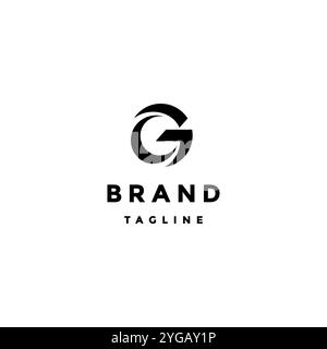 Crescent Moon Symbol Letter G Logo Design. The Letter G And The Crescent Moon In One Symbol Design. Stock Vector