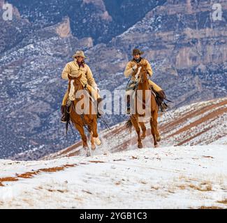 USA, Wyoming, Shell. Hideout Ranch, Big Horn Mountain Range Stock Photo