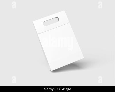 Blank Paper Shopping Bag Mockup Isolated Stock Photo