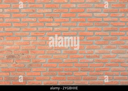 Clean new red brick wall, Industry construction pattern texture for background Stock Photo