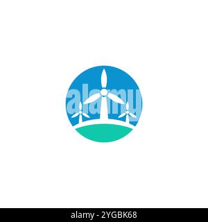 windmill logo template vector Stock Vector