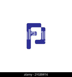 Letter FP Logo Template Vector. PF Icon Stock Vector
