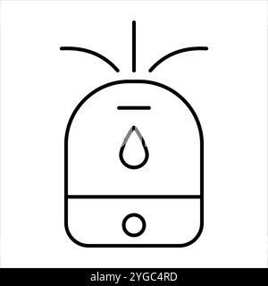 Minimalistic icon of a dehumidifier, ideal for home comfort and air quality themes. Perfect for apps, websites, or projects focused on home appliances Stock Vector