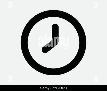 Clock Time Timer Stopwatch Timing Wallclock Analog Circle Dial Deadline Event Appointment Countdown Counter Sign Icon Shape Outline Black White Vector Stock Vector