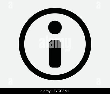 Round Info Circle Information Counter Helpdesk Help Desk Service Search FAQ Question Queries Informative Sign Icon Shape Line Outline Black White Vect Stock Vector