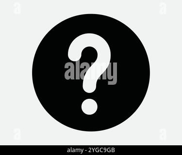 Queries Question Mark Questionnaire FAQ Curious Help Circle Circular Round Button Support Solution Query Sign Icon Shape Outline Black White Vector Stock Vector