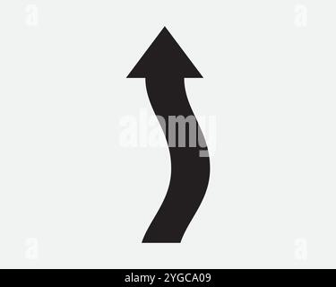 Wavy Arrow Point Down Pointing South Below Under Reverse Descent ...
