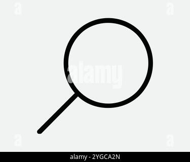 Magnifying Glass Search Look Up Research Investigate Inspect Zoom In Out Scale Scrutinize Discover Icon Sign Line Outline Black White Vector Shape Stock Vector