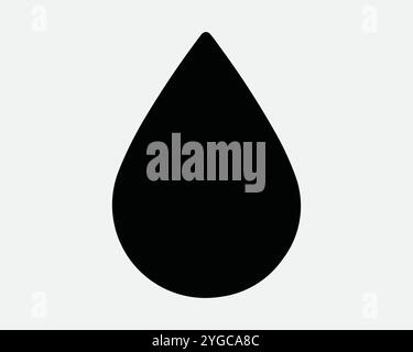 Teardrop Sweat Oil Blood Drop Droplet Water Waterdrop Moisture Evaporation Liquid Wet Condensation Rainfall Sign Icon Shape Outline Black White Vector Stock Vector