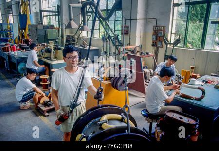 China, Shanghai, factory, set up by the German company Krone, where equipment is made to measure the throughput of liquids. Stock Photo