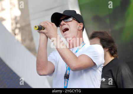 Catania Italy 29/06/2007: Raf,Italian singer,during the television show “Festivalbar 2007” Stock Photo