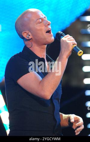 Catania Italy 29/06/2007: Raf,Italian singer,during the television show “Festivalbar 2007” Stock Photo