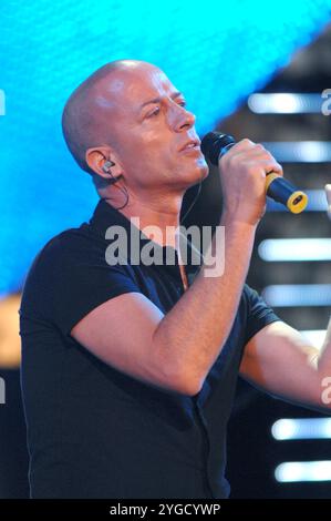 Catania Italy 29/06/2007: Raf,Italian singer,during the television show “Festivalbar 2007” Stock Photo