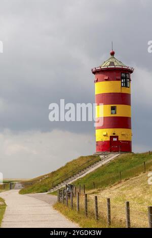 Pilsum Lighthouse, Pilsum, Krummhoern, East Frisia, Lower Saxony, Germany, Europe Stock Photo