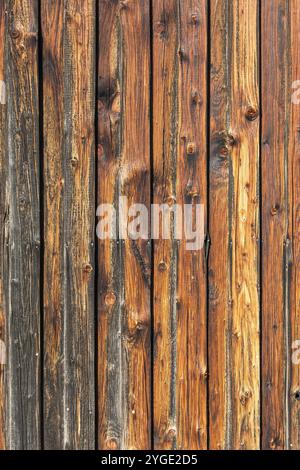 Background, rustic weathered wooden wall (vertical) Stock Photo