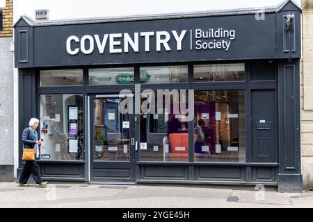 Oxford , UK - June 5, 2024: The entrance to Coventry Building Society branch on Queen street Oxford. Stock Photo