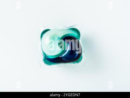 dishwasher tablets , detergent  on a white background Stock Photo