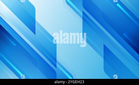 Abstract Technology Background in White and Blue Gradient. Modern Futuristic Blue Background for News Report Banner or Cover Design Stock Vector
