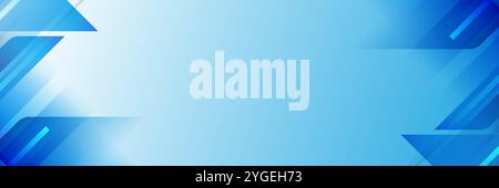 Abstract Technology Background in White and Blue Gradient. Modern Futuristic Blue Background for News Report Banner or Cover Design Stock Vector