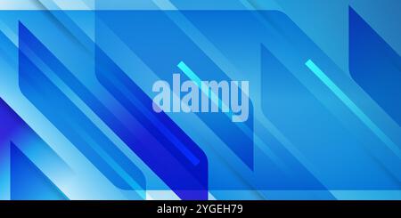 Abstract Technology Background in White and Blue Gradient. Modern Futuristic Blue Background for News Report Banner or Cover Design Stock Vector