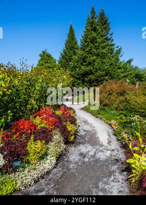 Fall in the Coastal Maine Botanical Gardens in Boothbay Harbor Maine USA Stock Photo
