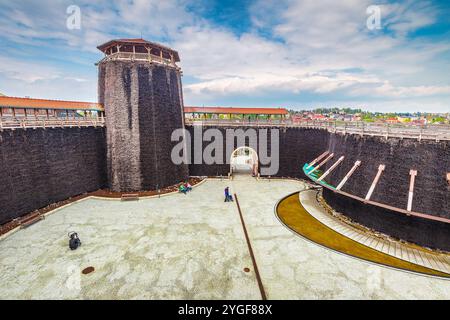 WIELICZKA, POLAND - APRIL 29, 2017: Salt Mine Graduation Tower. Stock Photo