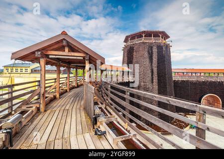 WIELICZKA, POLAND - APRIL 29, 2017: Salt Mine Graduation Tower. Stock Photo