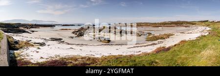 Panoramic view of Rossbeg Beach, County Donegal on the Republic of Ireland's west atlantic coast Stock Photo