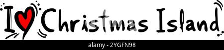 Christmas Island love Stock Vector