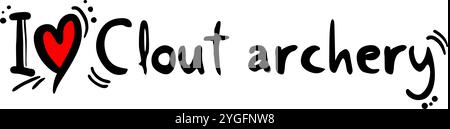 Clout archery love Stock Vector