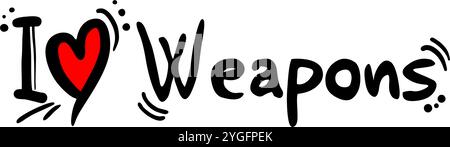 Weapons love Stock Vector