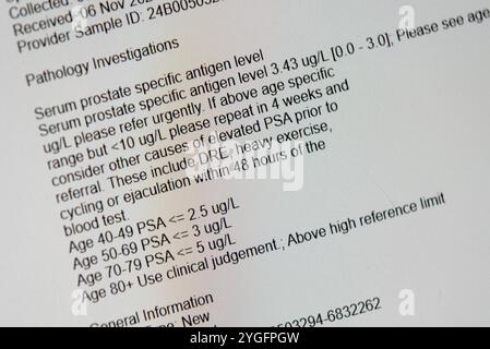 Prostate-specific antigen test Stock Photo - Alamy