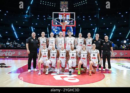 Antwerp, Belgium. 07th Nov, 2024. The Belgian Cats poses for the photographers at a basketball game between Belgian national team the Belgian Cats and Lithunia, a qualification game (3/6) for the 2025 Eurobasket tournament, on Thursday 07 November 2024 in Antwerp, Belgium. BELGA PHOTO TOM GOYVAERTS Credit: Belga News Agency/Alamy Live News Stock Photo