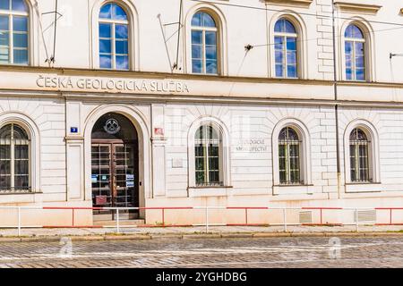 Building of Czech Geological Survey, whose history dates back to 1919, is to provide the state geological service for the Czech Republic. Prague, Czec Stock Photo