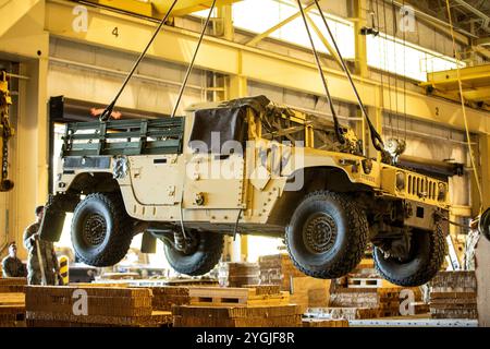 Jury Rigging Humvee A Humvee is rigged at the Heavy Drop Rigging Facility near Pope Army ...