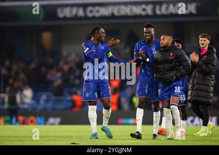 LONDON, UK - 7th Nov 2024: Chelsea players after the UEFA Conference League match between Chelsea FC and Noah at Stamford Bridge  (Credit: Craig Mercer/ Alamy Live News) Stock Photo