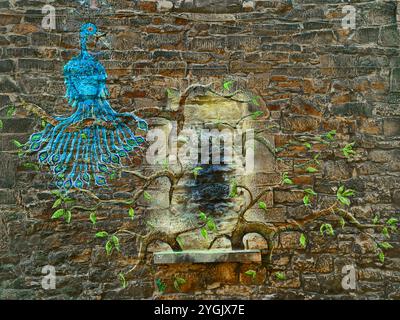 painted house wall, Germany Stock Photo
