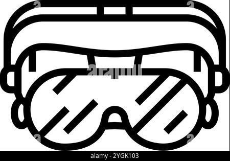 safety goggles bleach line icon vector illustration Stock Vector Image ...