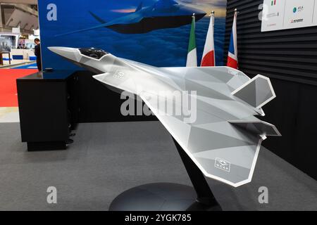 A model of the next-generation fighter jet "GCAP" (Global Combat Air ...